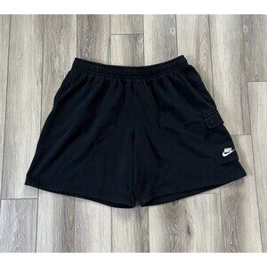 Nike Shorts Mens XL Black Fleece Cargo Athletic Sweats Gym Workout Running
